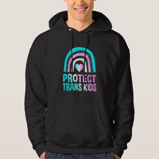 Trans 保護 Kids Shirt Support Clothesプライド値リスト パーカ (正面)