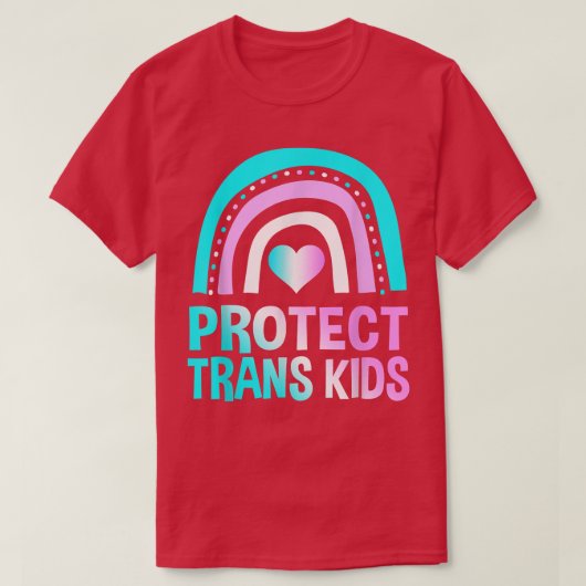 Trans 保護 Kids Shirt Support Clothesプライド値リスト Tシャツ (デザイン正面)