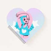 trans art design on heart shape notebook ノートブック (正面)