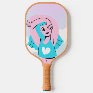 trans art design on pickleball paddle ピックルボールラケット