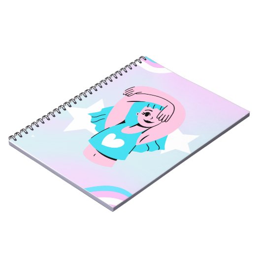 Trans art design on spiral notebook ノートブック (左側)