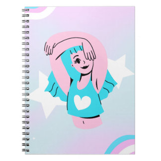 Trans art design on spiral notebook ノートブック