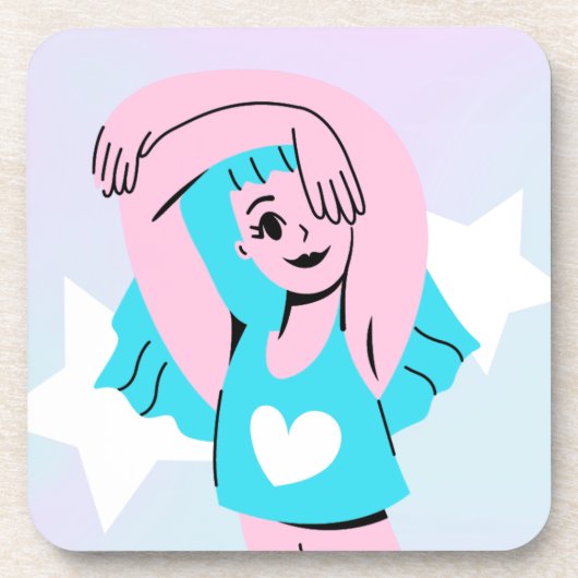 trans art on hard plastic coaster コースター (正面)