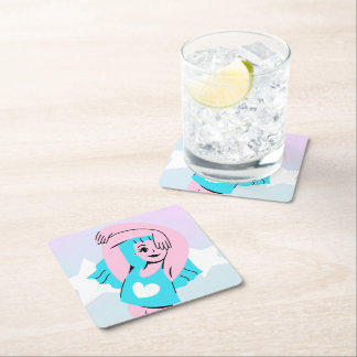 trans art on paper coaster スクエアペーパーコースター