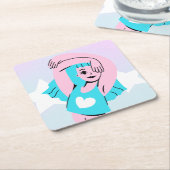 trans art on paper coaster スクエアペーパーコースター (アングル)