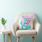 trans art on throw pillow クッション (椅子)