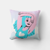 trans art on throw pillow クッション (正面)