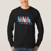 Trans Cats Cute Gay Pride Equality LGBTQ Pride Mon Tシャツ (正面)