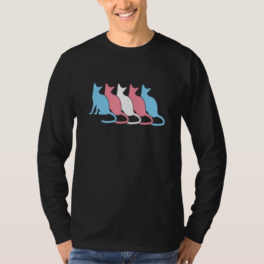Trans Cats Cute Gay Pride Equality LGBTQ Pride Mon Tシャツ (正面)