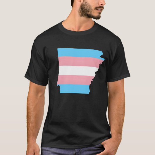 Trans Flag Arkansas LGBT Pride Support gift Tシャツ (正面)
