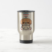 Trans Flag Beagle Dog LGBT トラベルマグ (中央)