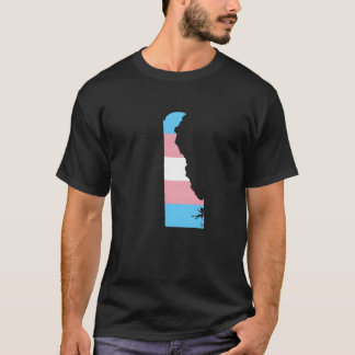 Trans Flag Delaware LGBT Pride Support retro Tシャツ