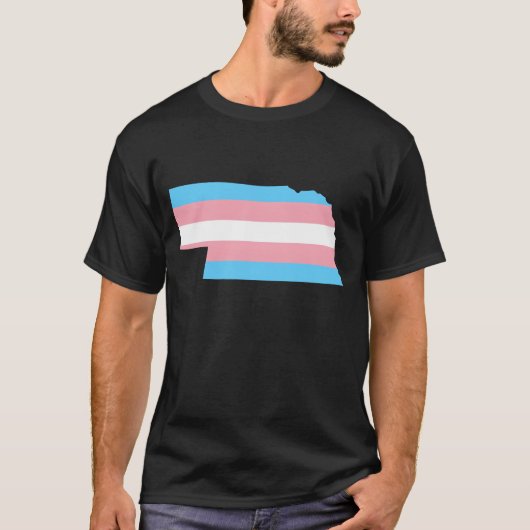 Trans Flag Nebraska LGBT Pride Support boy Tシャツ (正面)
