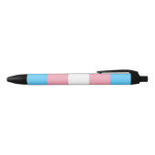 trans flag on pen  黒ボールペン (トップ)