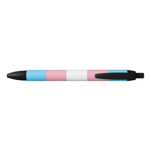 trans flag on pen 黒ボールペン (裏面)