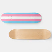 Trans flag on skateboard スケートボード (横)