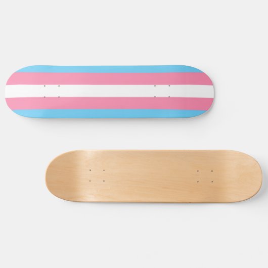 Trans flag on skateboard スケートボード (横)