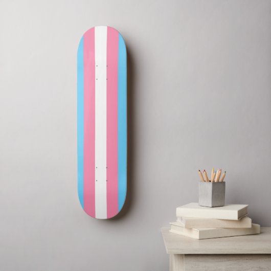 Trans flag on skateboard スケートボード (ウォールアート)
