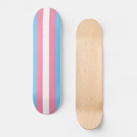 Trans flag on skateboard スケートボード (正面)
