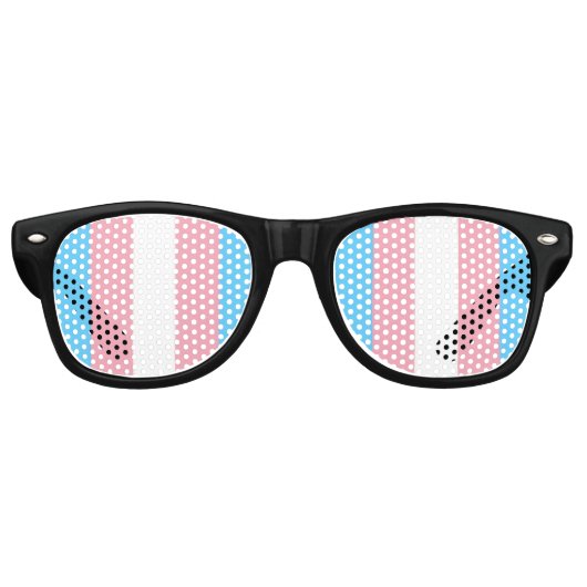trans flag on sunglasses レトロサングラス (正面)