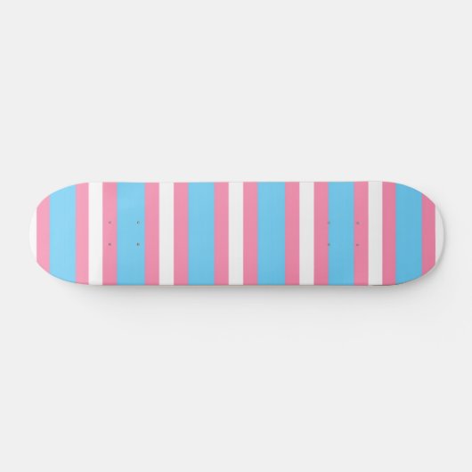 trans flag pattern on skateboard スケートボード (横)