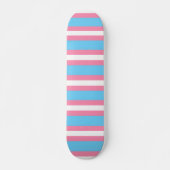 trans flag pattern on skateboard スケートボード (正面)