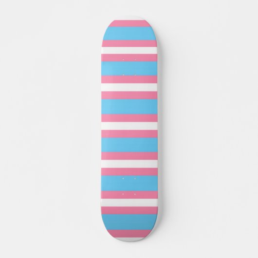 trans flag pattern on skateboard スケートボード (正面)