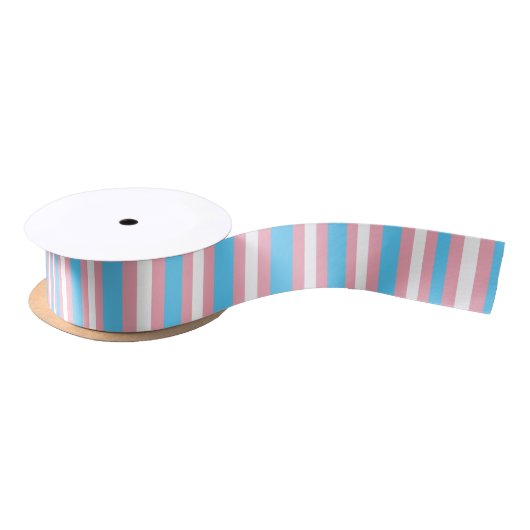 trans flag pattern satin ribbon サテンリボン (リール)