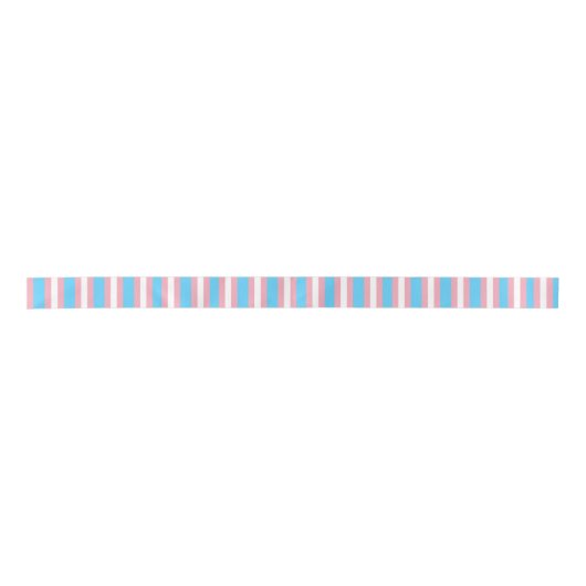 trans flag pattern satin ribbon サテンリボン (正面)