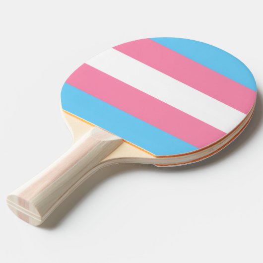 Trans flag ping pong paddle 卓球ラケット (正面アングル)