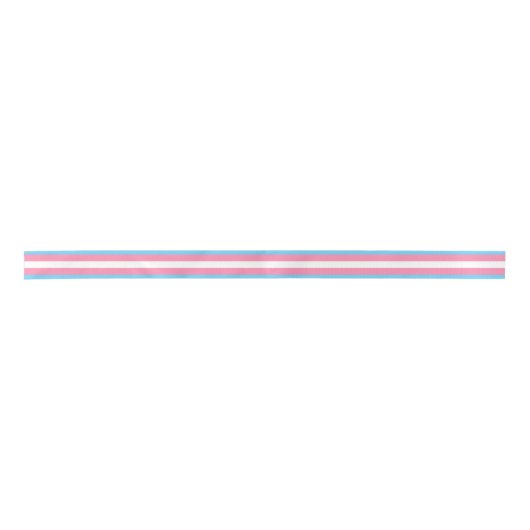 Trans flag satin ribbon サテンリボン (正面)