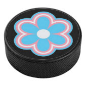 trans flower hockey puck アイスホッケーパック (3/4)