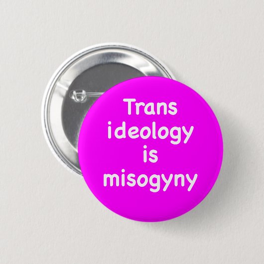Trans ideology is misogyny button 缶バッジ (正面&裏面)
