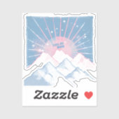 Trans Joy Rising – LGBTQ Mountain Camping Pride シール (シート)