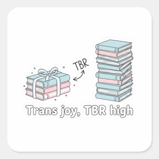 Trans Joy, TBR High – LGBTQ Reading Pride  スクエアシール (正面)