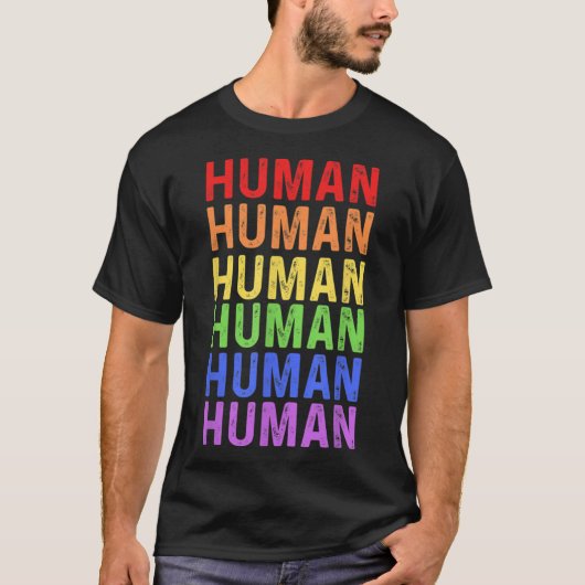 Trans LGBT Q Ally Rights Human TransgenderプライドP Tシャツ (正面)