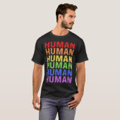 Trans LGBT Q Ally Rights Human TransgenderプライドP Tシャツ (正面フル)