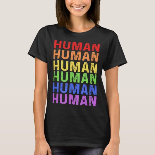 Trans LGBT Q Ally Rights Human Transgender Pride P Tシャツ (正面)