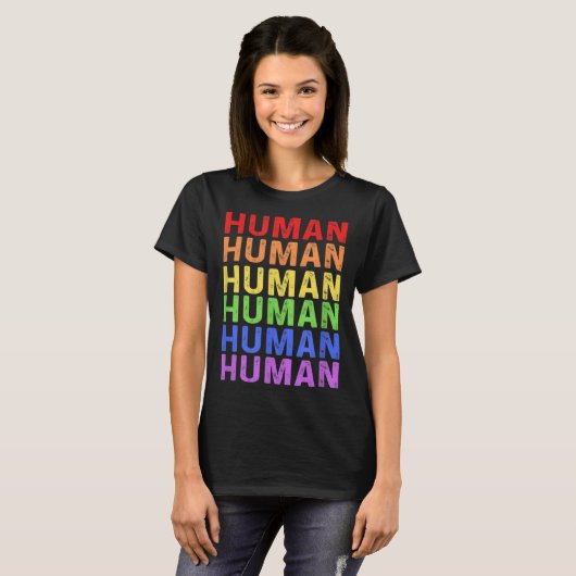 Trans LGBT Q Ally Rights Human Transgender Pride P Tシャツ (正面フル)