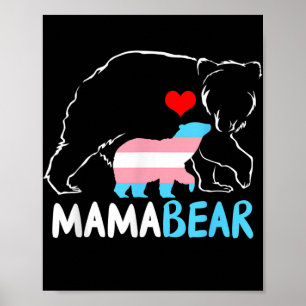 Trans Mama Bear Proud Mom Rainbow Transgender ポスター