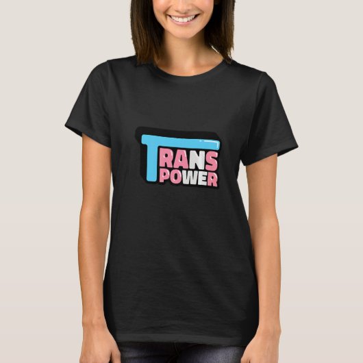 Trans power LGBT   Tシャツ (正面)