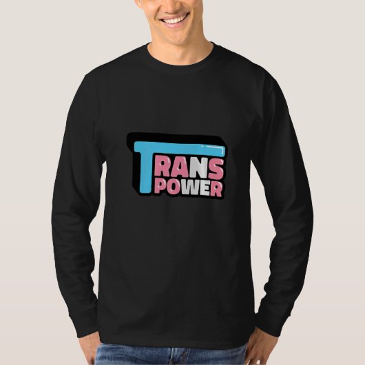 Trans power LGBT   Tシャツ (正面)
