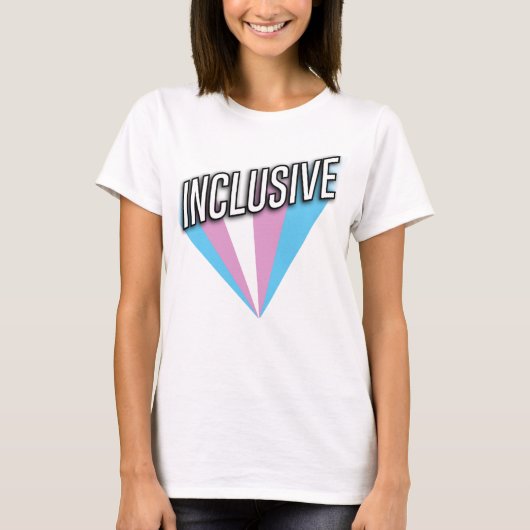 Trans Pride Burst - Inclusive Tシャツ (正面)