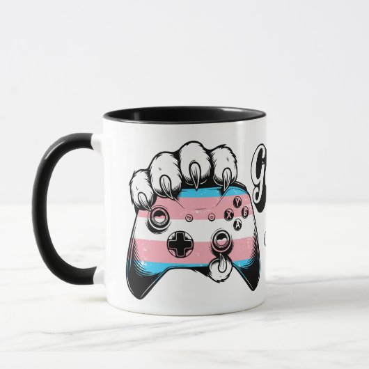 Trans Pride Game On Tiger Paw Controller Mug 2026 マグカップ (左)