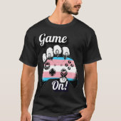 Trans Pride Game On Tiger Paw Controller Shirt 26 Tシャツ (正面)