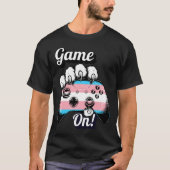 Trans Pride Game On Tiger Paw Controller Shirt 26 Tシャツ (正面)