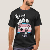 Trans Pride Level Up Tiger Paw Controller Tee 2026 Tシャツ (正面)