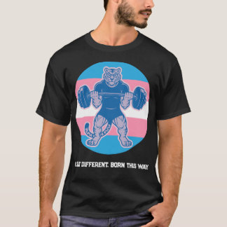 Trans Pride Tiger Lifter Gym Shirt — Born This Way Tシャツ