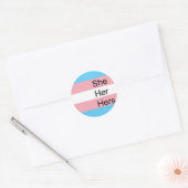 Trans Prooun Stickers：彼女、彼女、彼女 ラウンドシール (封筒)