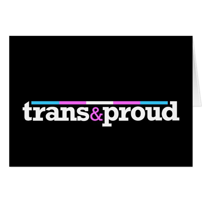 Trans&proudの黒いカード (正面横)